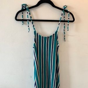 ZARA striped sundress with shoulder ties
